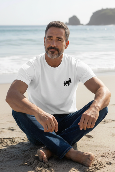 T-shirt Classic Logo Uomo White/Black