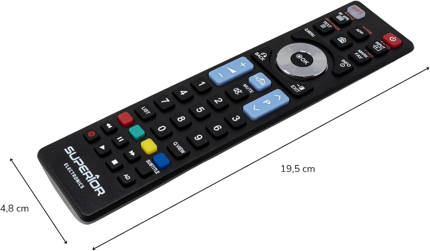 Universal-TV-Fernbedienung Smart TV LG Superior Kompatibel mit LG TV und PC Schwarz