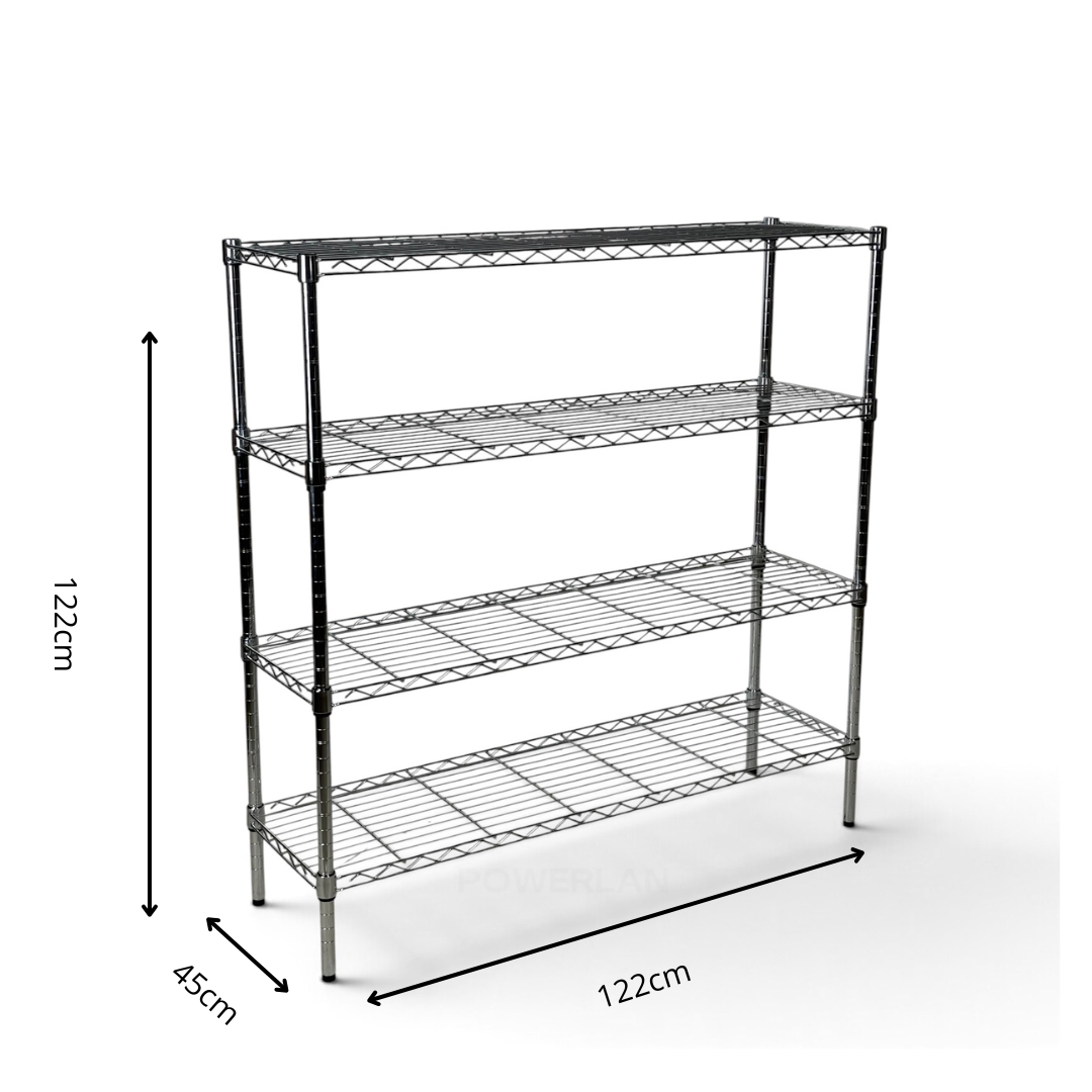 Scaffale Metallika H 122cm  – 4 Ripiani 122×45 cm
