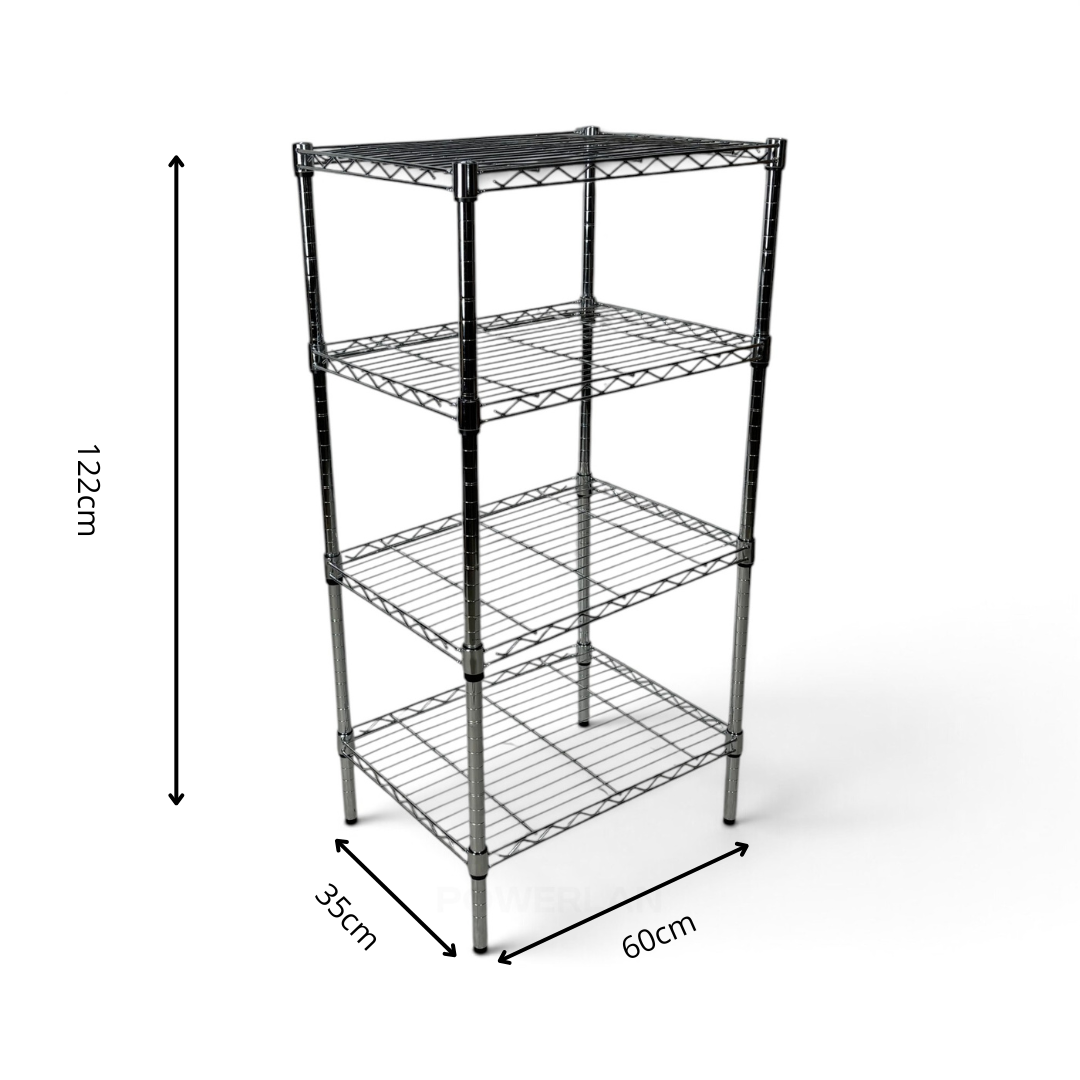 Scaffale Metallika H 122cm  – 4 Ripiani 60×35 cm