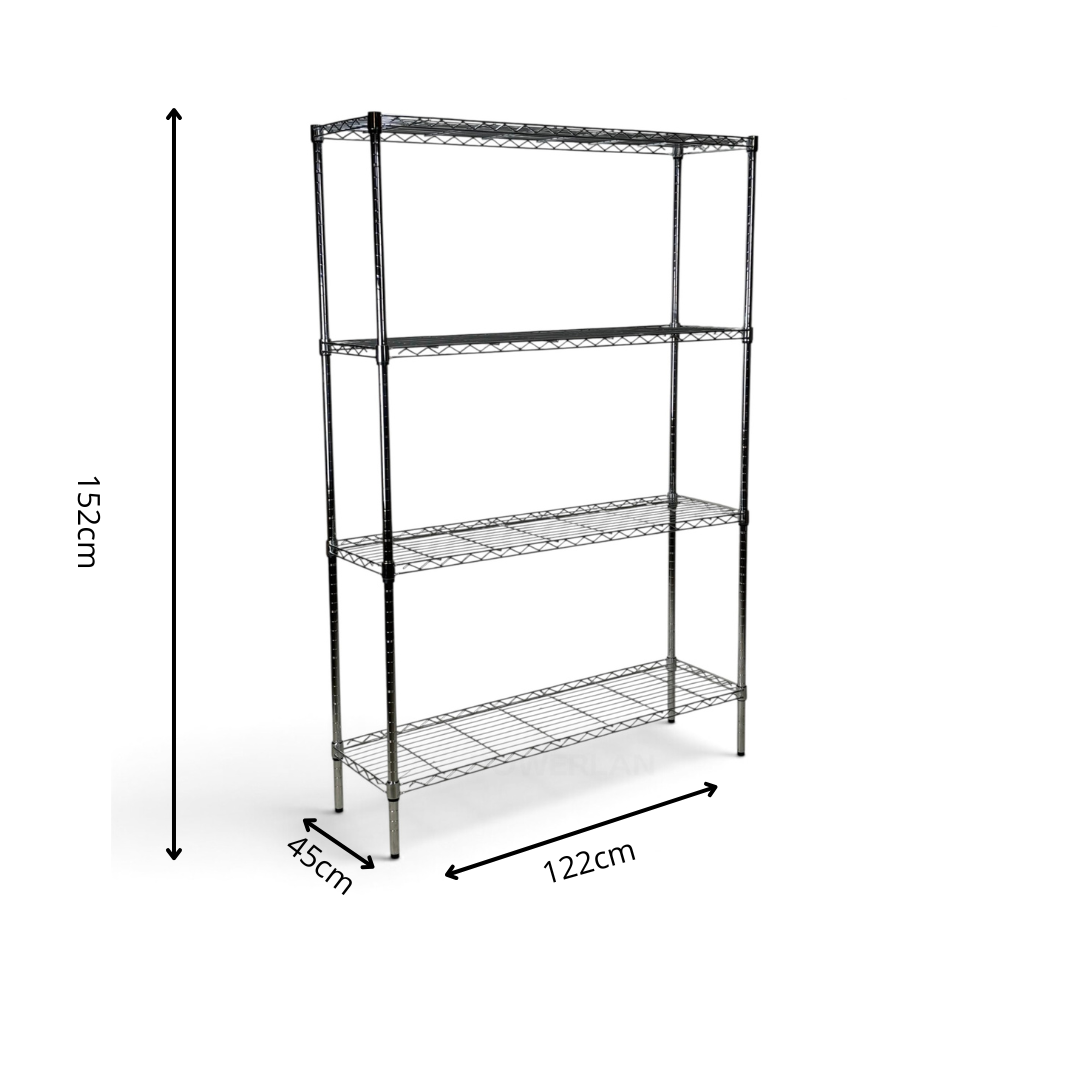 Scaffale Metallika H 152cm  – 4 Ripiani 122×45 cm