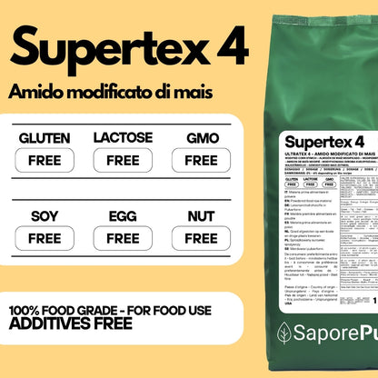 SUPERTEX 4 - ULTRATEX 4 - Amido alimentare pregelatinizzato, modificato da mais - Uso a freddo