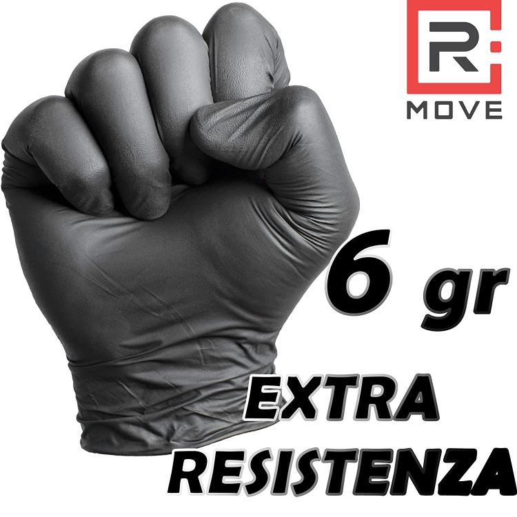 Guanti In Nitrile Monouso 100Pz Ultra Resistenti Lavoro Industria Meccanici Tg.S