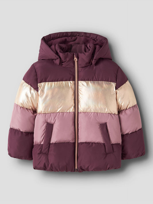 name it giacca imbottita bimba con cappuccio 13243660 fico