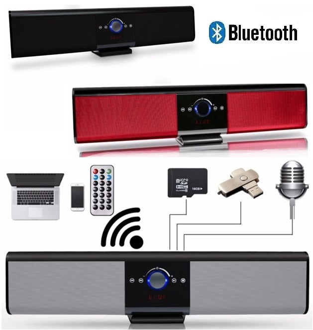 Soundbar Lautsprecher Bluetooth Karaoke Radio Stereo Hifi Subwoofer USB SD