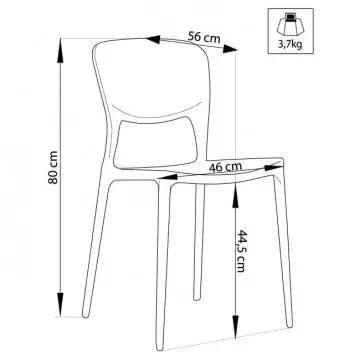 Stuhl Mets - Stuhl aus Polypropylen Abmessungen: 56 x 46 x 80 cm (H)