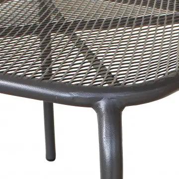 Beistelltisch Midway: Gartentisch aus Stahl in Weiß, Grau oder Taupe – 43,5 cm x 41 cm x 41 cm