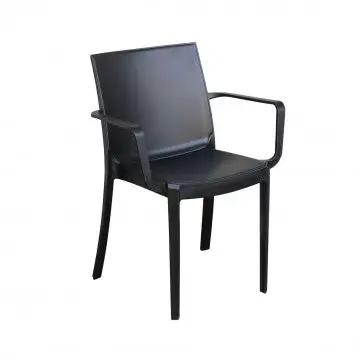 Poltrona in polipropilene Victoria con braccioli - Dimensioni: 55x58x82cm