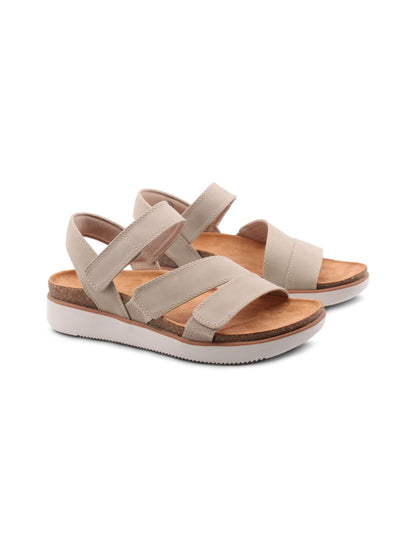 Skechers Lifted Comfort 163252/TPE Taupe – Sandali Donna Vegan Memory Foam