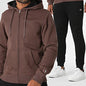 Champion Tuta Sportiva Uomo Full Zip Cappuccio 221658-MS578 Cioccolato - Completo Sportivo