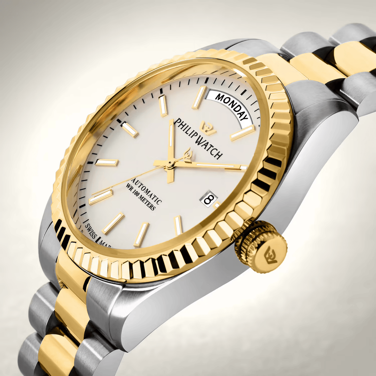 Philip Watch Caribe Automatic Daydate Gold 39mm – Schweizer Eleganz und sportliche Seele