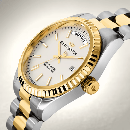 Philip Watch Caribe Automatic Daydate Gold 39mm – Schweizer Eleganz und sportliche Seele