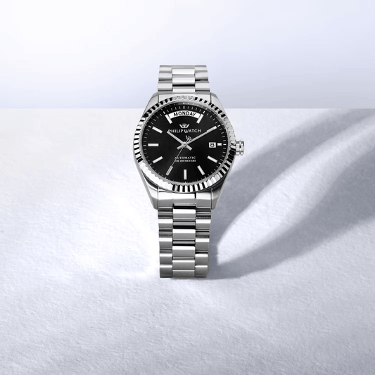 Philip Watch Caribe R8223597108 – Automatic Swiss Made Day-Date Schwarz 39mm Herren