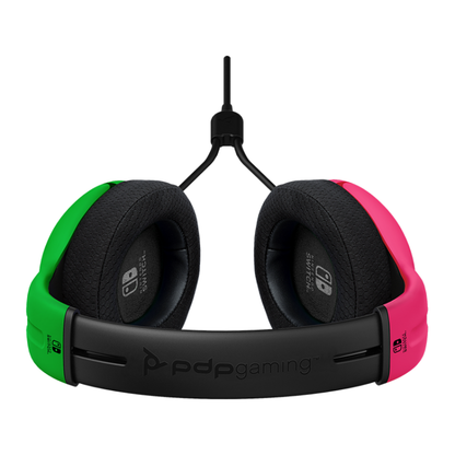 CUFFIE PDP NINTENDO SWITCH UFFICIALI CONTROLLER LVL40 WIRED HEADSET PINK/GREEN