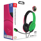 OFFICIAL PDP NINTENDO SWITCH LVL40 WIRED HEADSET PINK/GREEN