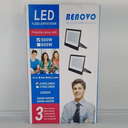 LED-Flutlichtstrahler Slim 500W Watt IP66 SMD Multichip Weißlicht Außenstrahler