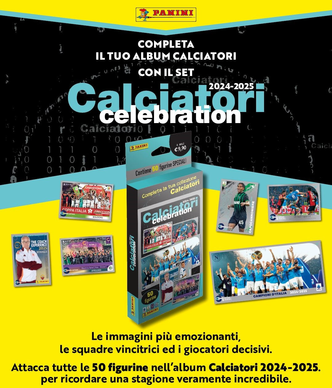 PANINI Celebration Set Calciatori 2024-2025 Update Album Completo 50 Figurine