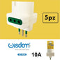 5pcs TRIPLE PLUG ADAPTER S11 P30 10A 2 TWO-WAY SOCKETS 10/16A + 1 SCHUKO 10/16A