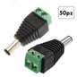 50pcs Screw Terminal Male Power Connector Plug for CCTV/LED