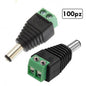 100pcs MALE SCREW-IN POWER CONNECTOR PLUG FOR CAMERAS/LED