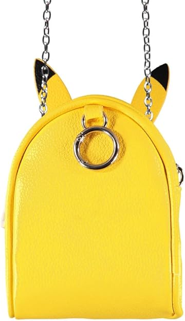 Difuzed Pokémon Handtasche – (Pikachu) Mini-Rucksack Umhängetasche und Schlüsselanhänger 10 cm
