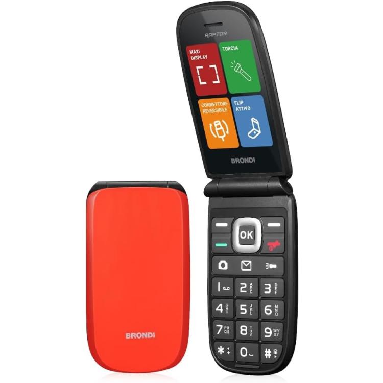 BRONDI RAPTOR GSM-FLIP-HANDY DUAL-SIM 1.3MP KAMERA ORANGE