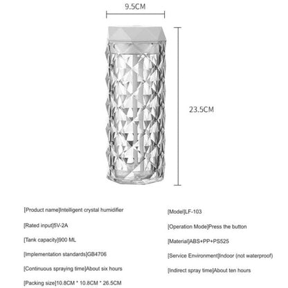 Lampada Led Diamantata Diffusore 900Ml Profumo Umidificatore Aromi Aromaterapia