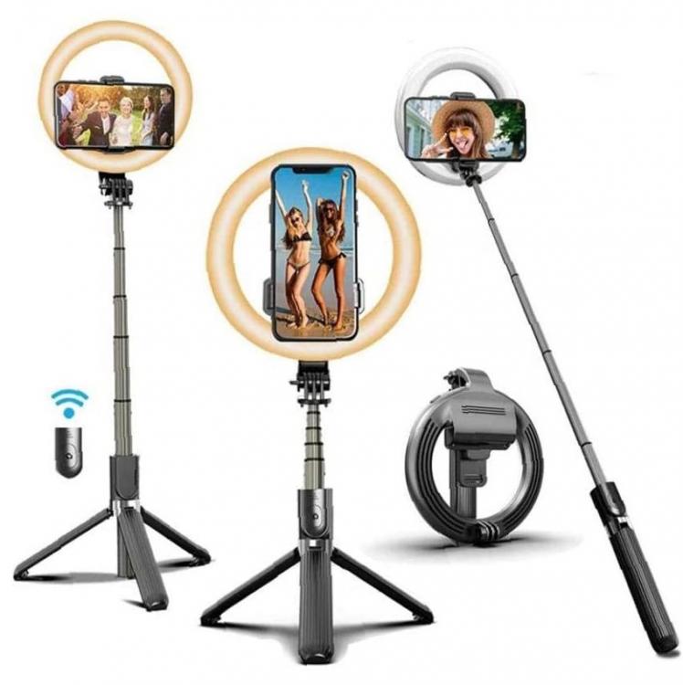 LED-RINGLICHT mit SELFIE-STICK-STATIV-LEUCHTE für TELEFON TIK TOK L07