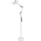 Floor Lamp Standard Lamp Adjustable Arm Reading Light White Metal|D15B