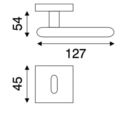 Maniglia Per Porta SELENE Cromo Satinato Brackle