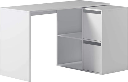 Scrittoio reversibile bianco pluriposizione - 120x49x78 cm regolabile