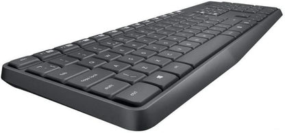 Logitech Kit Tastiera + Mouse Ottico Wireless Nero 3 Pulsanti MK235 Combo Pc Usb