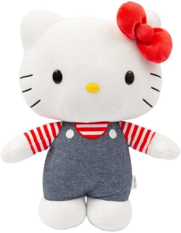 Hello Kitty Plüschtier Jeans-Strampler Blau 30Cm Weiches Sammlerstück Plüschtier Plh1077