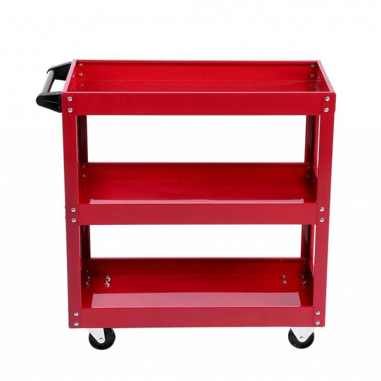 MULTI-PURPOSE WORKSHOP TROLLEY TOOL CART 3 SHELVES WITH WHEELS