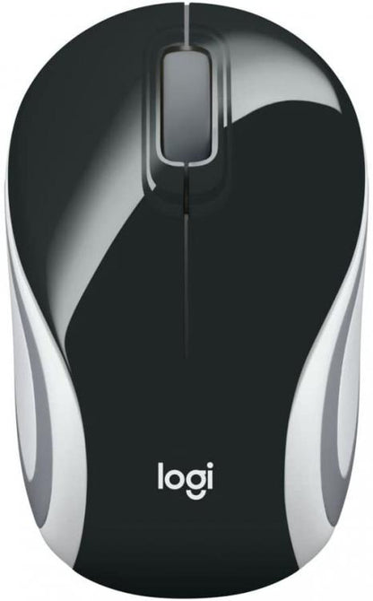 Logitech Kabellose Optische Maus M187 Schwarz 3 Tasten Beidhändig PC Mac Laptop