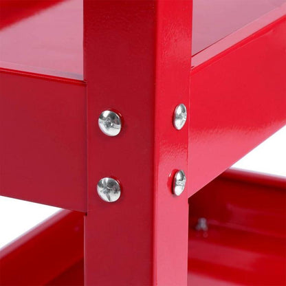 MULTI-PURPOSE WORKSHOP TROLLEY TOOL CART 3 SHELVES WITH WHEELS