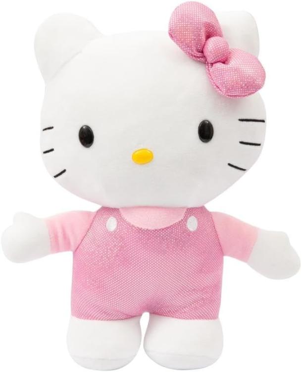 Hello Kitty Plüschtier, Satinkleid Rosa, 30 cm, weiches Kuscheltier, Kollektion Plh1075