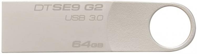 Kingston USB-Stick 64 GB DTSE9G2/64 GB USB 3.0 Metall Silber Speicherstick PC