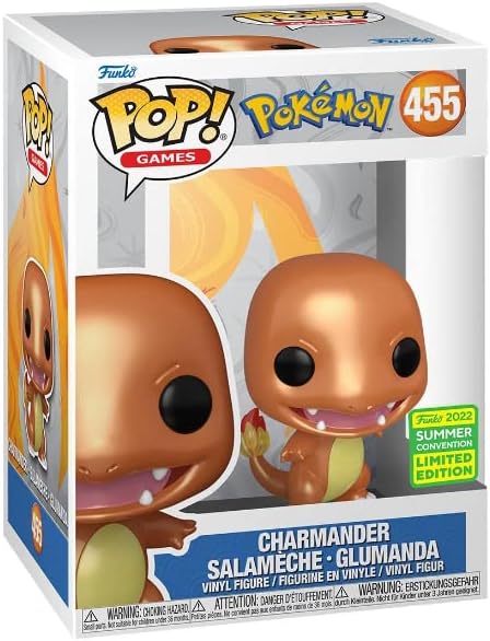 Funko Pop! Games Pokemon - (455) Charmander Sg Vinyl Figure 9cm (Metallic) Exm
