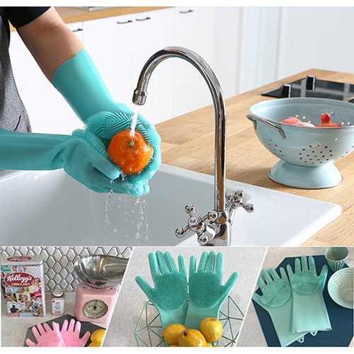 Better Glove Geschirrspülhandschuhe aus Silikon, Schwamm, Bürste zum Waschen für Auto, Haushalt