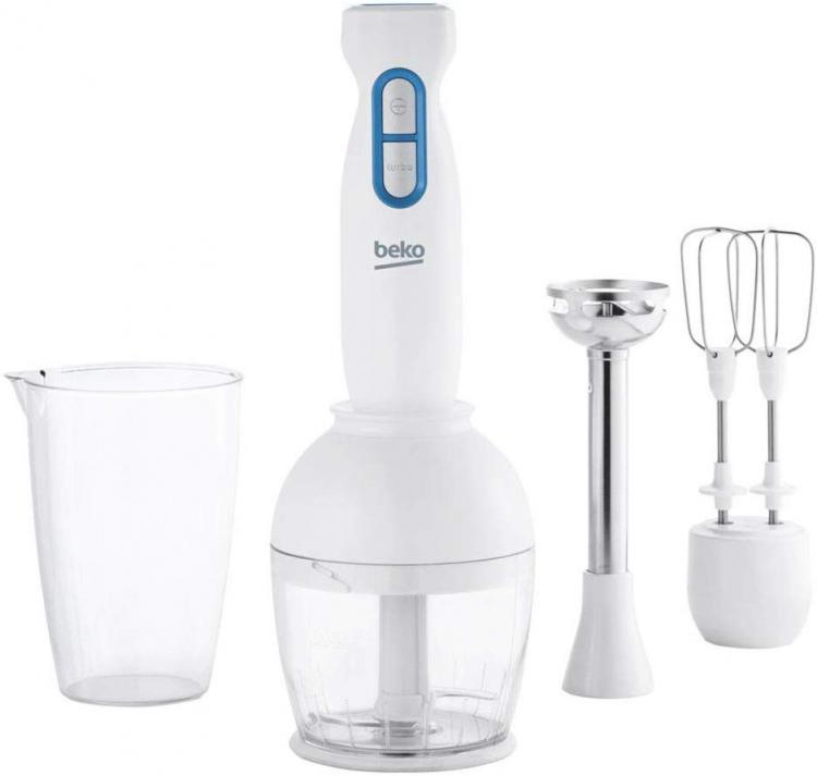 BEKO FRULLATORE AD IMMERSIONE HBA5550W 2 LAME 550W BIANCO CON 2 ACCESSORI CUCINA