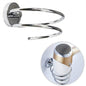 Wall-Mounted Hair Dryer Holder Stainless Steel Fixing with Screws or Glue