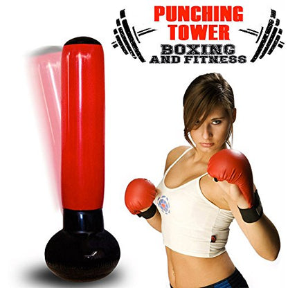 Inflatable Boxing Bag Jumbo Punching Soft Tower Karate Fitboxe