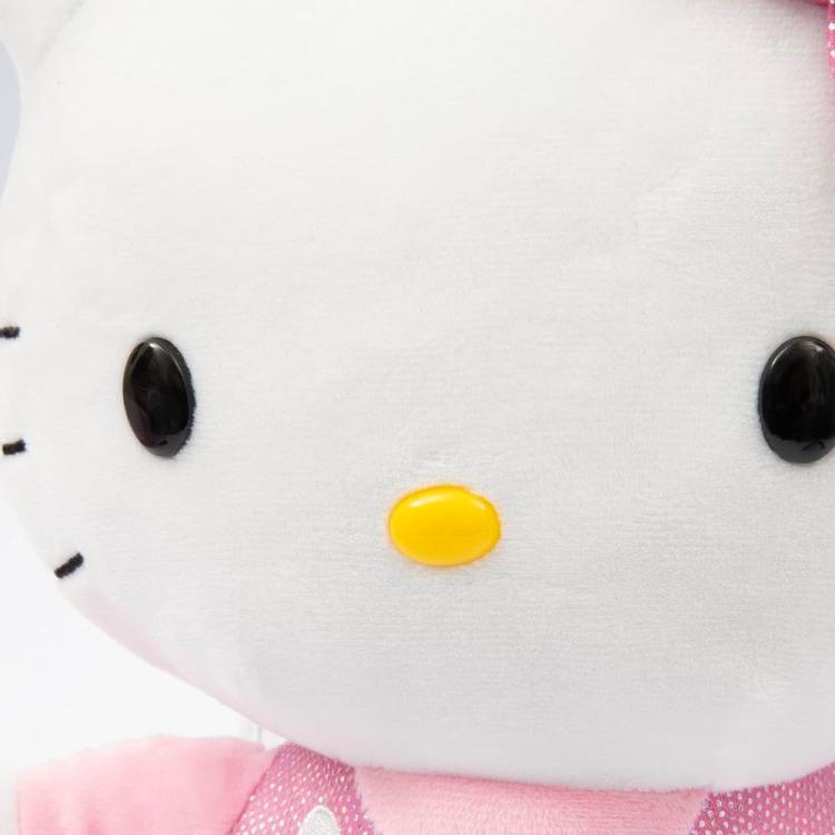 Hello Kitty Plüschtier, Satinkleid Rosa, 30 cm, weiches Kuscheltier, Kollektion Plh1075