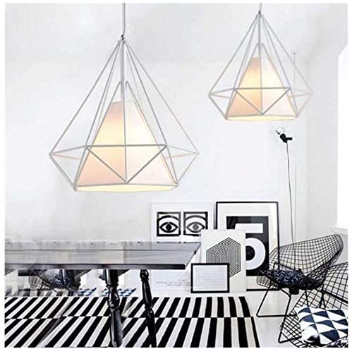 Designer-Kronleuchter modern Metallstruktur weiß Stoff E27 | B20-B