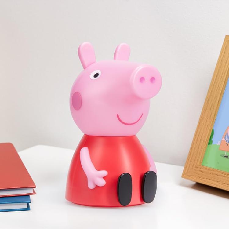 Paladone - LED-Tischlampe (Peppa Pig Licht) mit Geräuschen, Nachtlicht, 18 cm