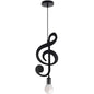 Pendant Lamp Holder Black LED Musical Note Modern E27 B01N1