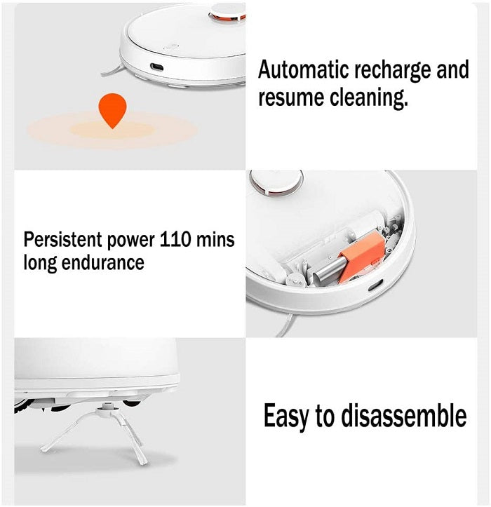 USATO - Xiaomi Aspirapolvere (Mi Vacuum Mop Pro Robot) Smart Controllo Remoto Lds White