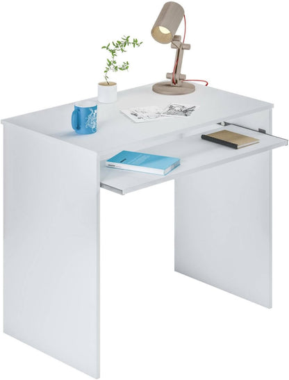 Scrittoio con piano estraibile bianco 90x54x79h