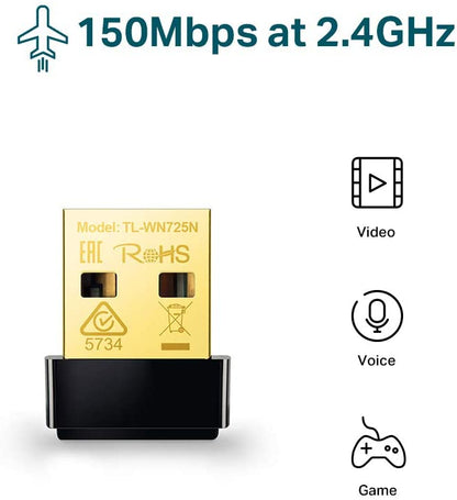 Tplink WLAN-Netzwerkkarte Nanousb 150M TL-WN725N Wireless USB PC Adapter